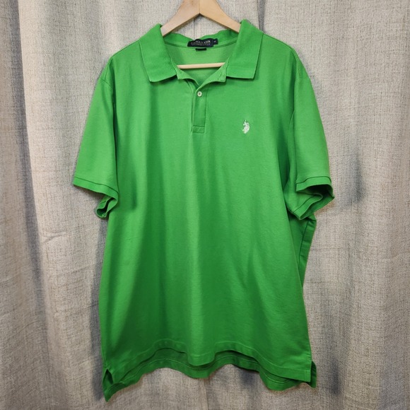 U.S. Polo Assn. Other - US POLO ASSN Performance Pique‎ Polo Shirt Men's 3XL Green Embroidered Logo